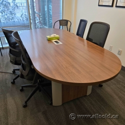 Racetrack Boardroom Conference Table w/ Power Grommet 94" x 43"